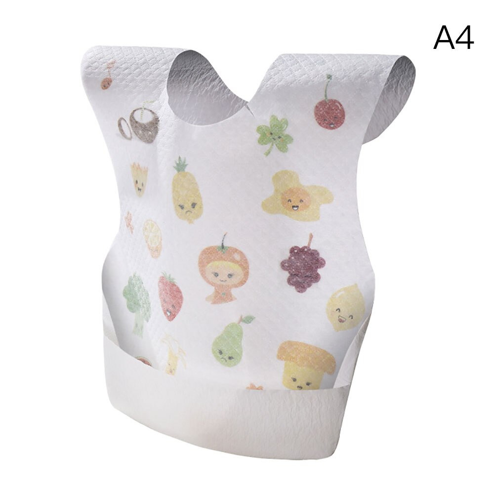 20Pcs/lot Disposable Bibs Children Baby waterproof Eat Bibs With Pocket Baby kid scarf bib saliva towel bib Convenient: Green