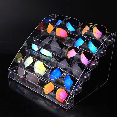 30cm Length Acrylic Sunglasses Display Stand Eyeglasses Showing Rack box Showcase Jewelry Glasses Holder Detachable: 6 layer