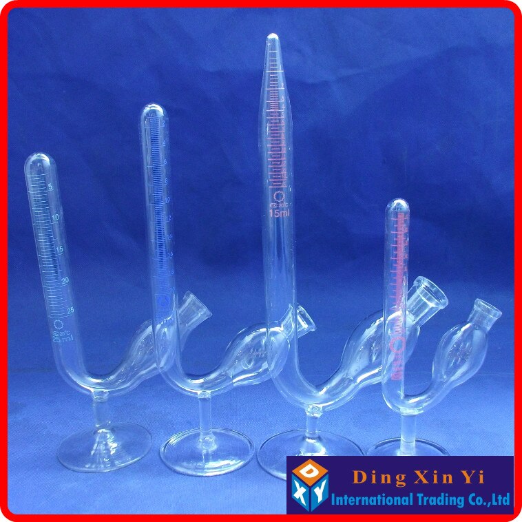 Tubo de fermentación de 10ml, con pie de vidrio, graduado
