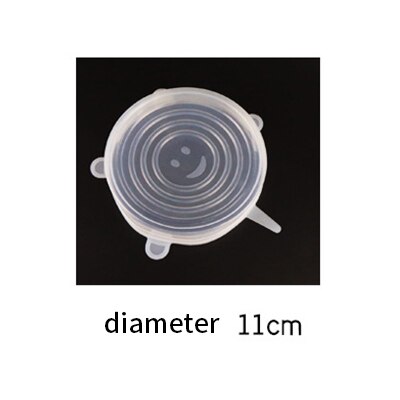 Food Silicone Cover Cap Universal Silicone Lids For Cookware Bowl Reusable Stretch Lids Food Wrap Bowl Kitchen Stoppers: 1pcs 11m