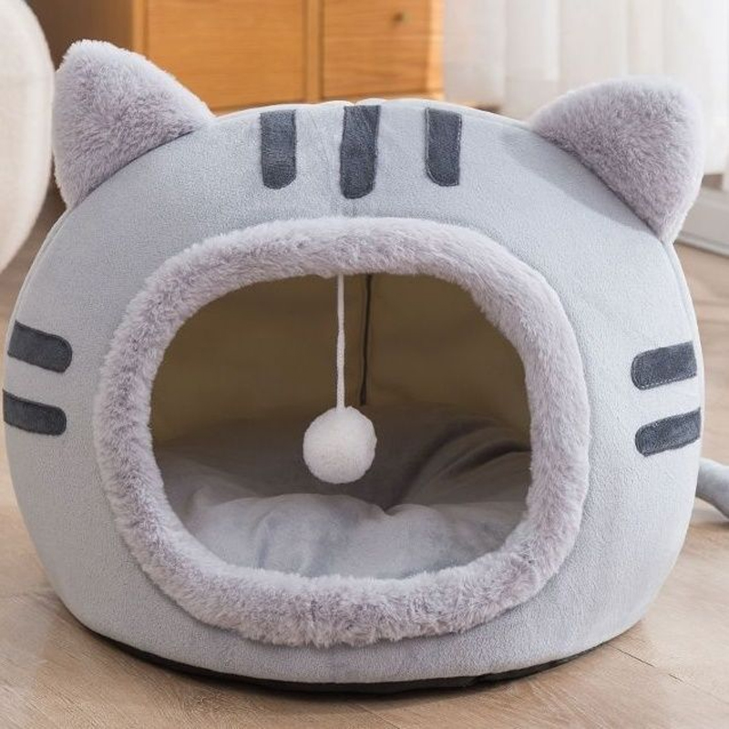 Lit Super pour chat, maison chaude pour animaux de compagnie, grotte pour chaton, coussin pour chat, panier pour chien, confortable, chaise longue pour chaton, maison pour chat
