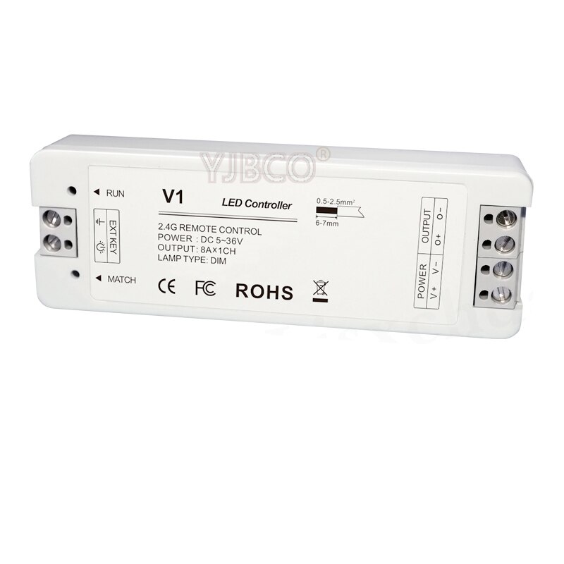 2.4g rf langaton led-kosketuskaukosäätimen himmennin 1ch 2ch 3ch led-ohjain yksiväriselle / värilämpötilalle / rgb led-nauhalle