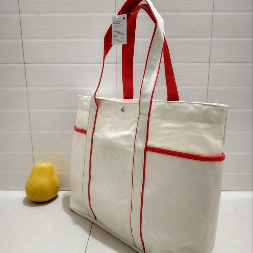 Dames Opbergtas, Handtas, Laptop, Reizen Canvas Schoudertas, Casual Tas, Canvas Boodschappenrugzak: Rood