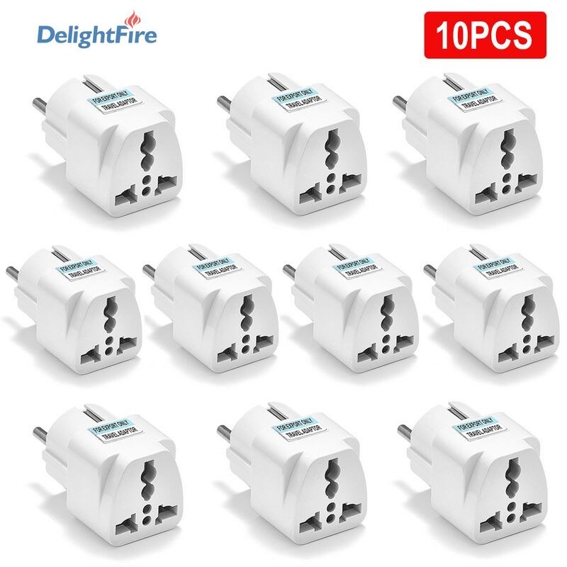 3/5/20Pcs Vs Naar Eu Travel Adapter Euro Kr Eu Plug Adapter Au Uk Universele 4.8mm Adapter Converter Stopcontact Elektrische Plug