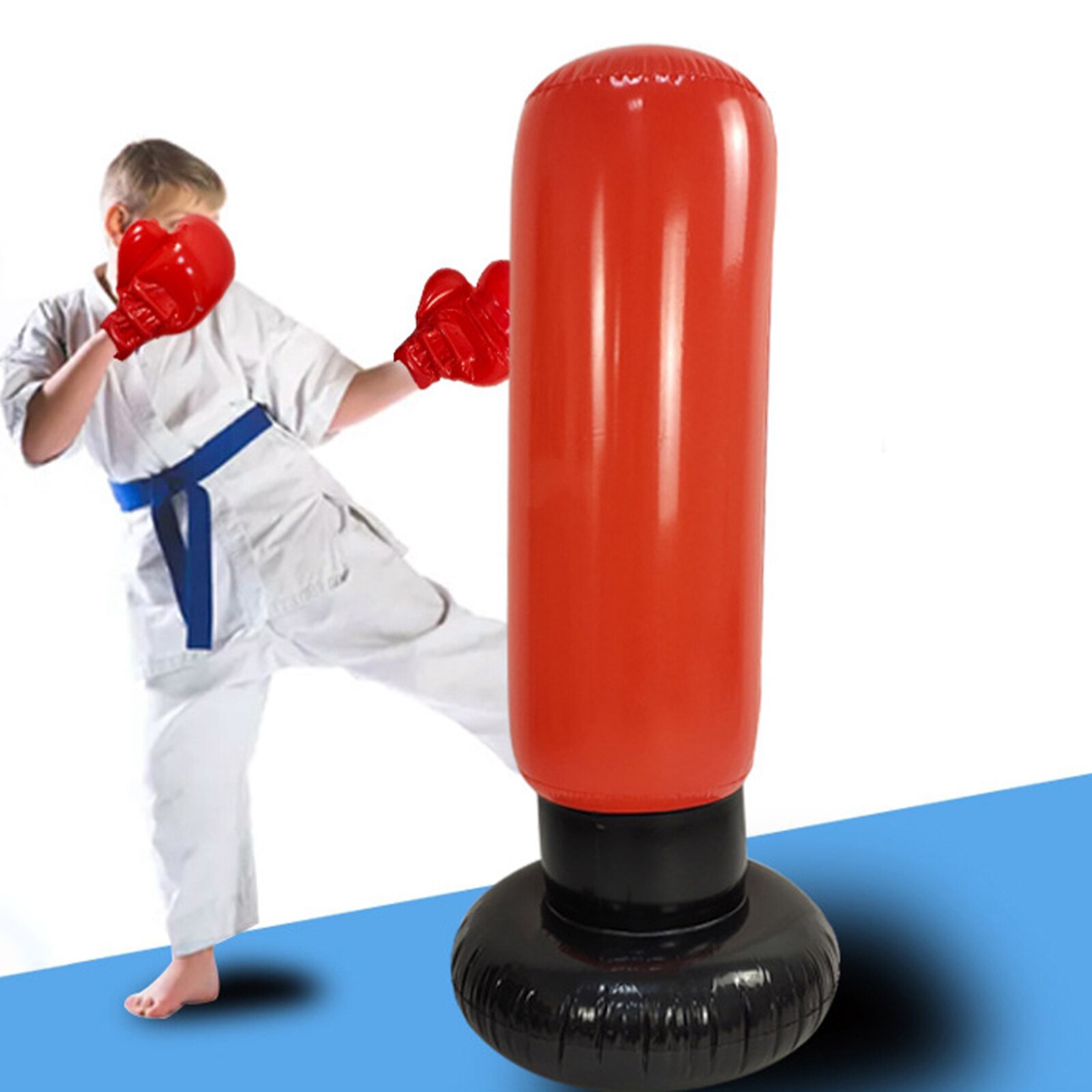 Kids Punching Bag Boxing Child Inflatable Practice Training Freestanding