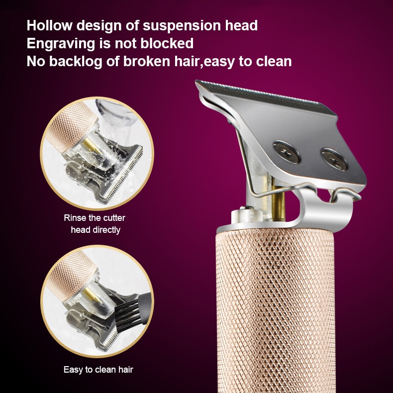 Eléctrico inalámbrico para el pelo Razors USB recargable hombres Calvo cabello Barber barba Trimmer Máquina para cortar cabello