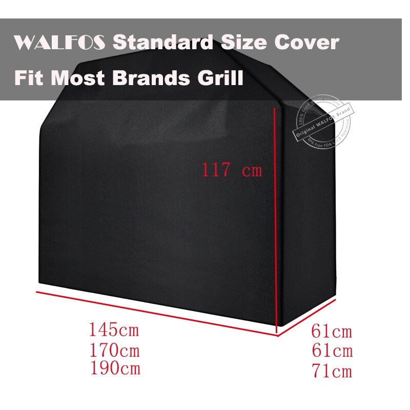 WALFOS Brand Waterproof BBQ Grill Barbeque Cover Outdoor Rain Grill Barbacoa Anti Dust Protector For Gas Charcoal Electric Barbe