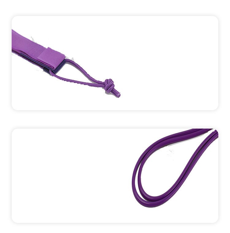 6ft/8ft/10ft/12ft Straight Cord Surf Leash Purple Surf Leash Surf Ankle Calf Leash Steel Swivel Surfing Leg Rope Surfer