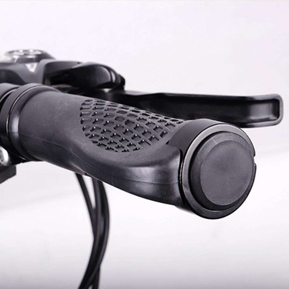 Bike Handlebar Grips Non-Slip Ergonomic Double Lock-on Bike Grips for MTB, BMX with Bar End Caps