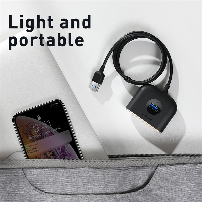 Baseus USB HUB USB3.0 naar USB3.0*1 + USB2.0*3 voor MacBook Pro Air USB 2.0 HUB LED USB Splitter voor PC Computer Accessoires