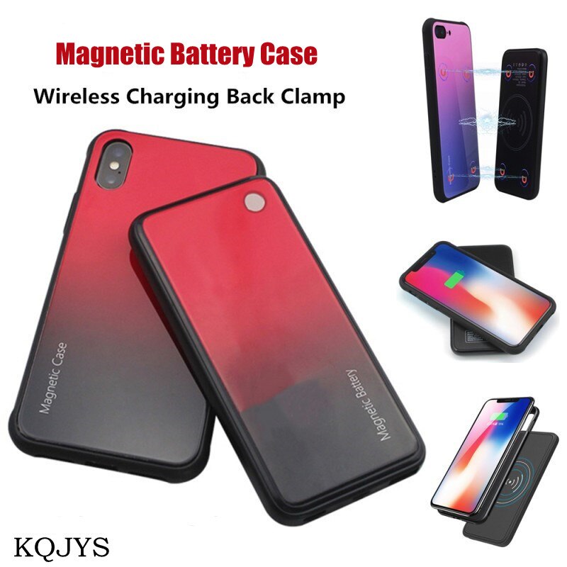 5000 mah trådløs batterioplader etui til iphone xs max magnetisk powerbank oplader cover til iphone x xs xr batteri cover