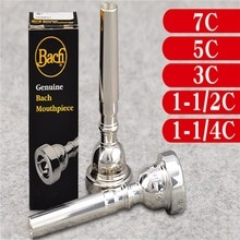 Vincent bach 351- serie standard trompetmundstykke 3c 5c 7c 1.5c forsølvet