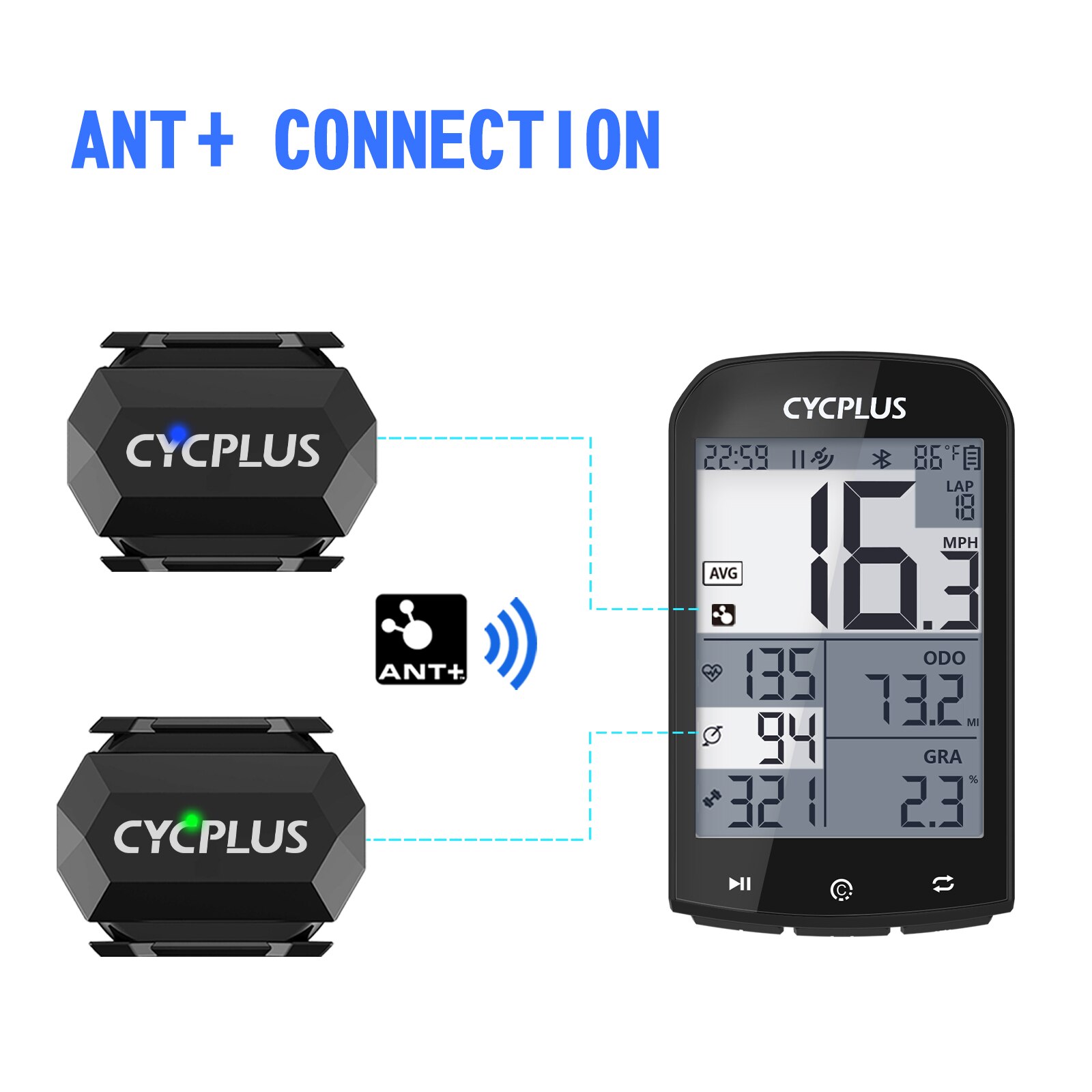 CYCPLUS Bicycle Computer Speed Cadence Sensor Cycling Bike Speedometer Bluetooth 4.0 ANT+ For Garmin Cateye Bryton Zwift