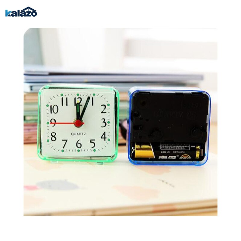 Square table clock Small Bed Compact Travel Quartz Beep desk Clock Cute Portable electronic desk clock masa saati
