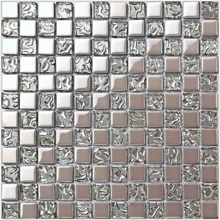 Electroplated Silver Glass Mosaic Tiles Backsplash Kitchen CGMT1906 Bathroom Shower Room Glass Wall Tile