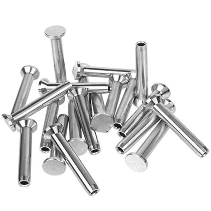 24PCS 316 Stainless Steel Fixed Ends Stemball Swage Stud Dead Ends Hardware Kit for 1/8 Inch Wire Rope Cable Railing: Default Title