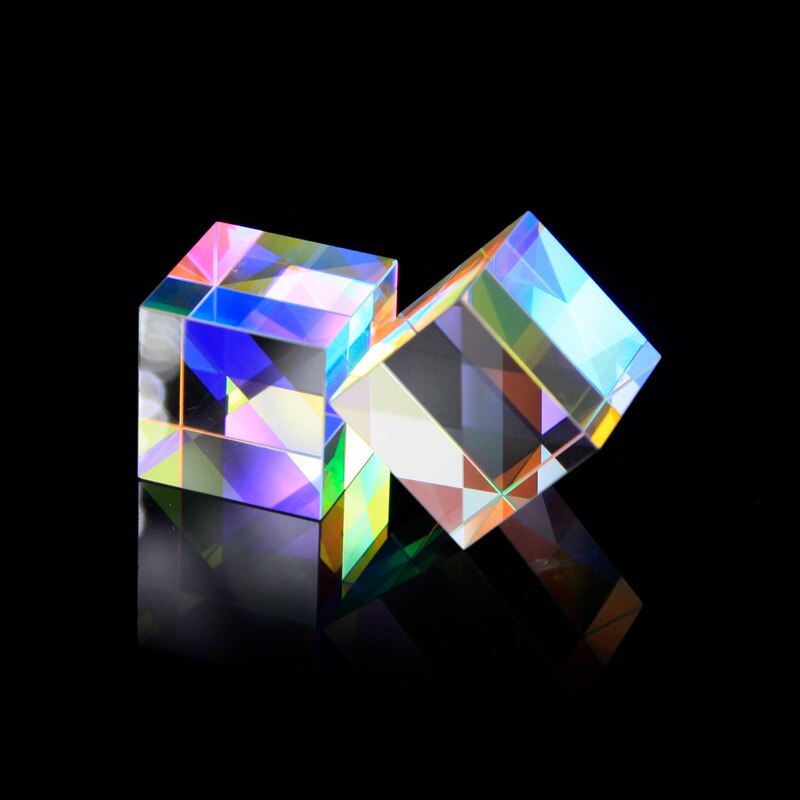 Cubo de seis lados, Prisma de división de prisma, experimentos ópticos, vitral de división, prisma de vidrio óptico, juguete