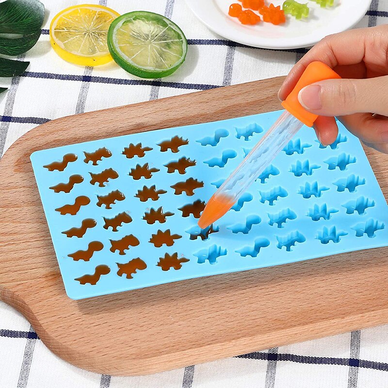 48er kleiner Dinosaurier, Silikon-Kuchenform, Schokoladenform, Einsatz, Kerze, Flip, Zucker, Tropf, Keksform, Küchen-Backwerkzeug