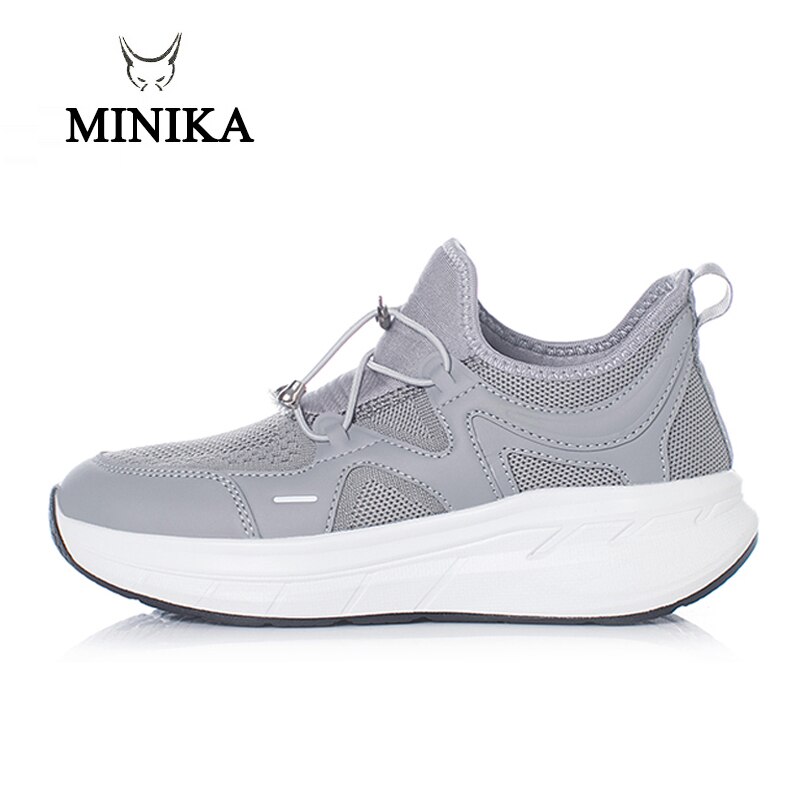 Outdoor Fitness Shoes Sneakers Women Soft Thick Bottom Women's Sport Shoes Breathable Round Toe Student Shoe Mother Health Shoes