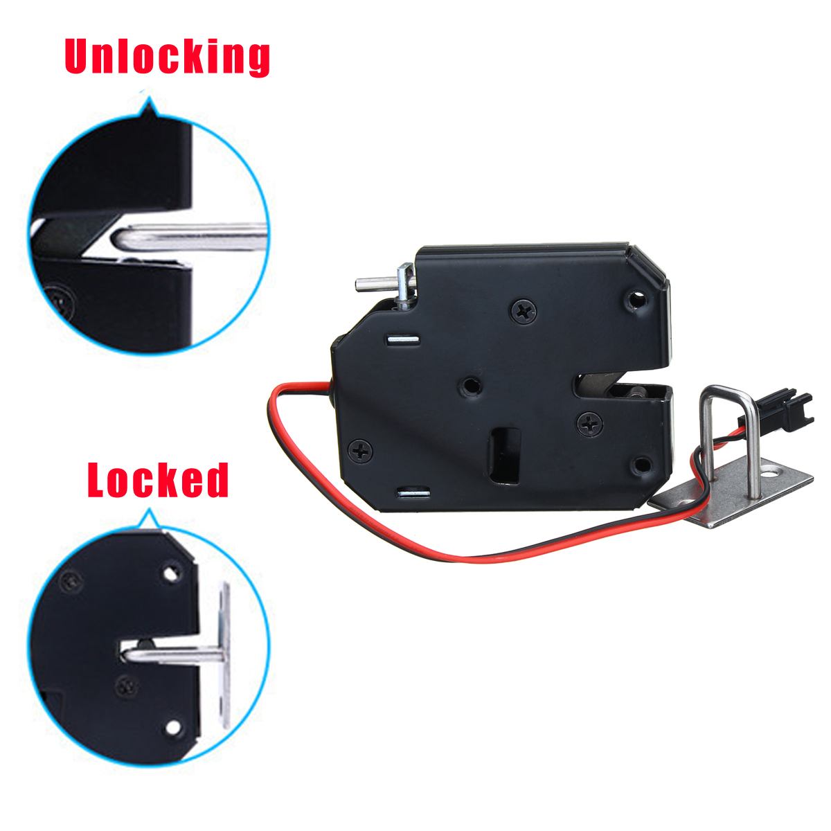 12V 2A Elektrische Magnetisch Slot 150Kg/330lb Fail Veilig Houdkracht Elektromagnetische Deur Toegangscontrole Systeem Kast dozen