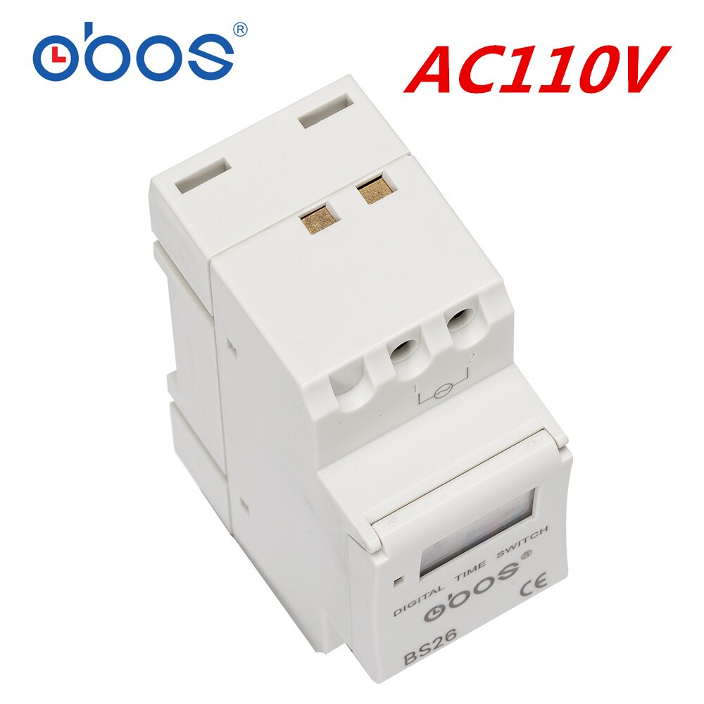 Obos sähkökatkot muisti 220v digitaalinen ajastin din ajastin digitaalinen 16 kertaa päälle/pois päivässä aika asetettu alue 1 min -168h: Ac110v