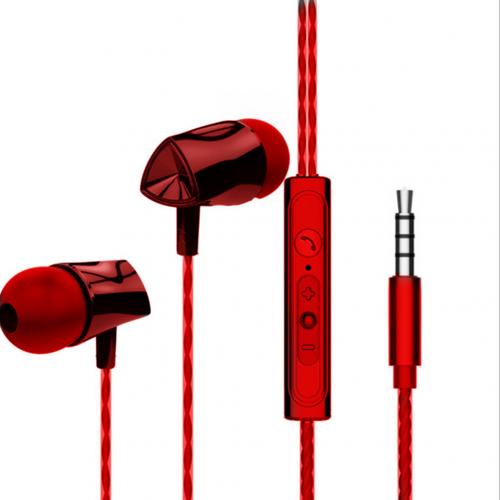 EOR X10 Universal MegaS Bass Wired In-Ohr 3D Stereo Surround Sound Musik Headset Ausgezeichnete Musical Gefühl Kopfhörer Mit mic: Rot