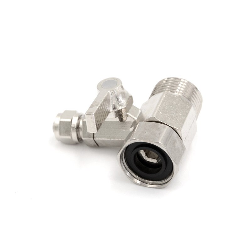 1 pièces filtre à eau purificateur adaptateur 1/2 ''à 1/4" robinet à tournant sphérique robinet sûr cuivre nickelage