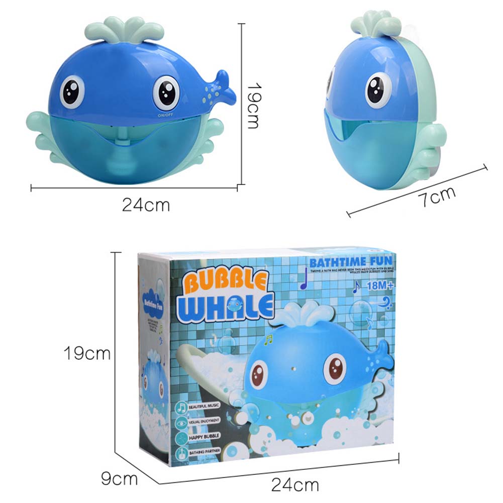 Kinder Elektrische Bubbler Tragbare Automatische Cartoon Blase Maschine Blasen Blase Bade Spielen Wasser Spielzeug Blau 24*7*19cm Spielzeug