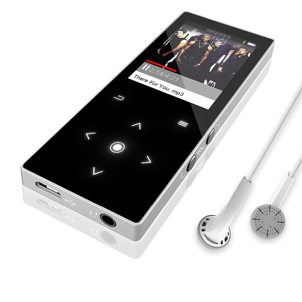 8GB MP3 Player - Bluetooth 4.0 - HiFi Sound - Touchscreen - FM Radio/Rekorder