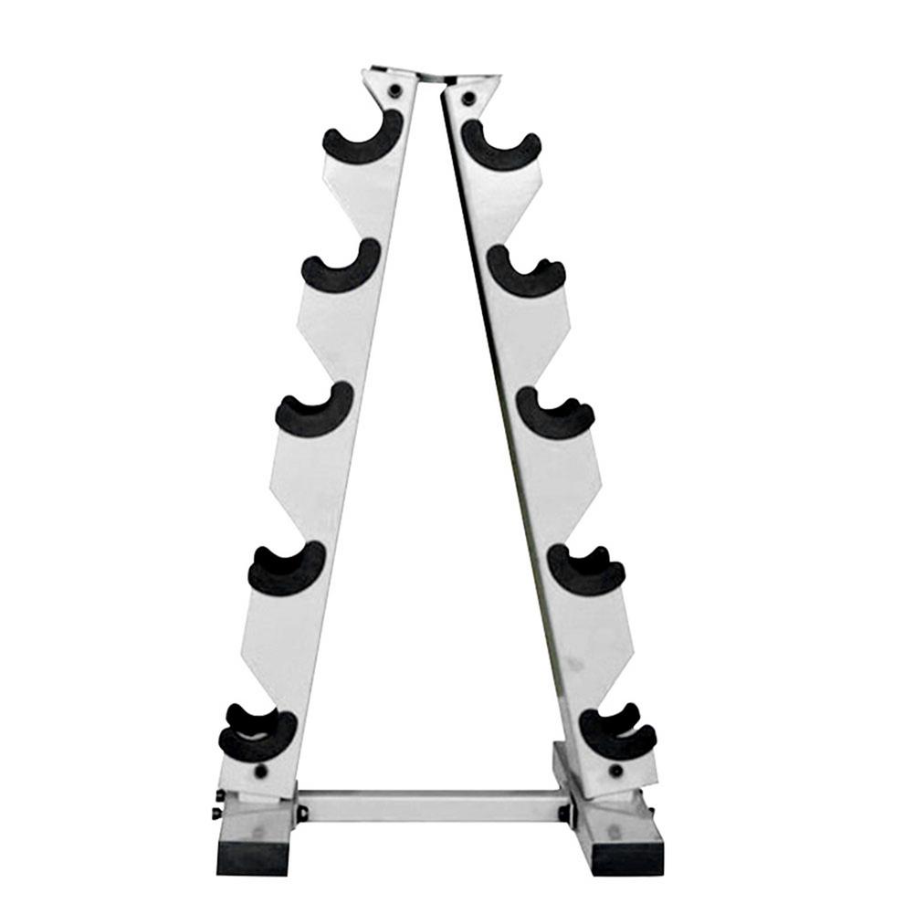 A-frame-estante para Mancuernas, soporte resistente de 5 niveles para almacenamiento de mancuernas, para gimnasio en casa