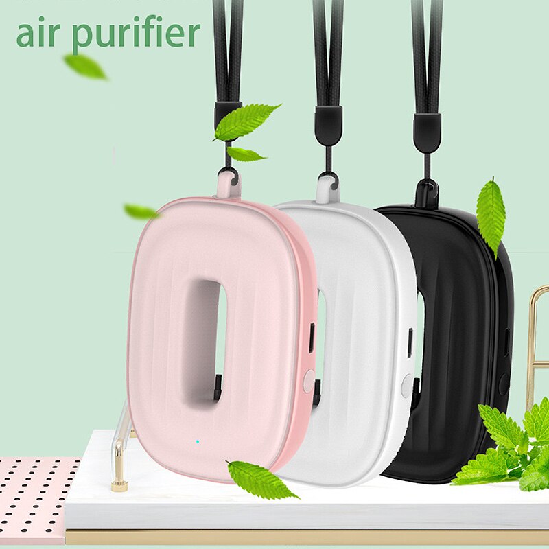 Hanging Neck Air Purifier Stylish Personal Wearable Mini Portable Car Oxygen Bar Negative Ion Air Purifier