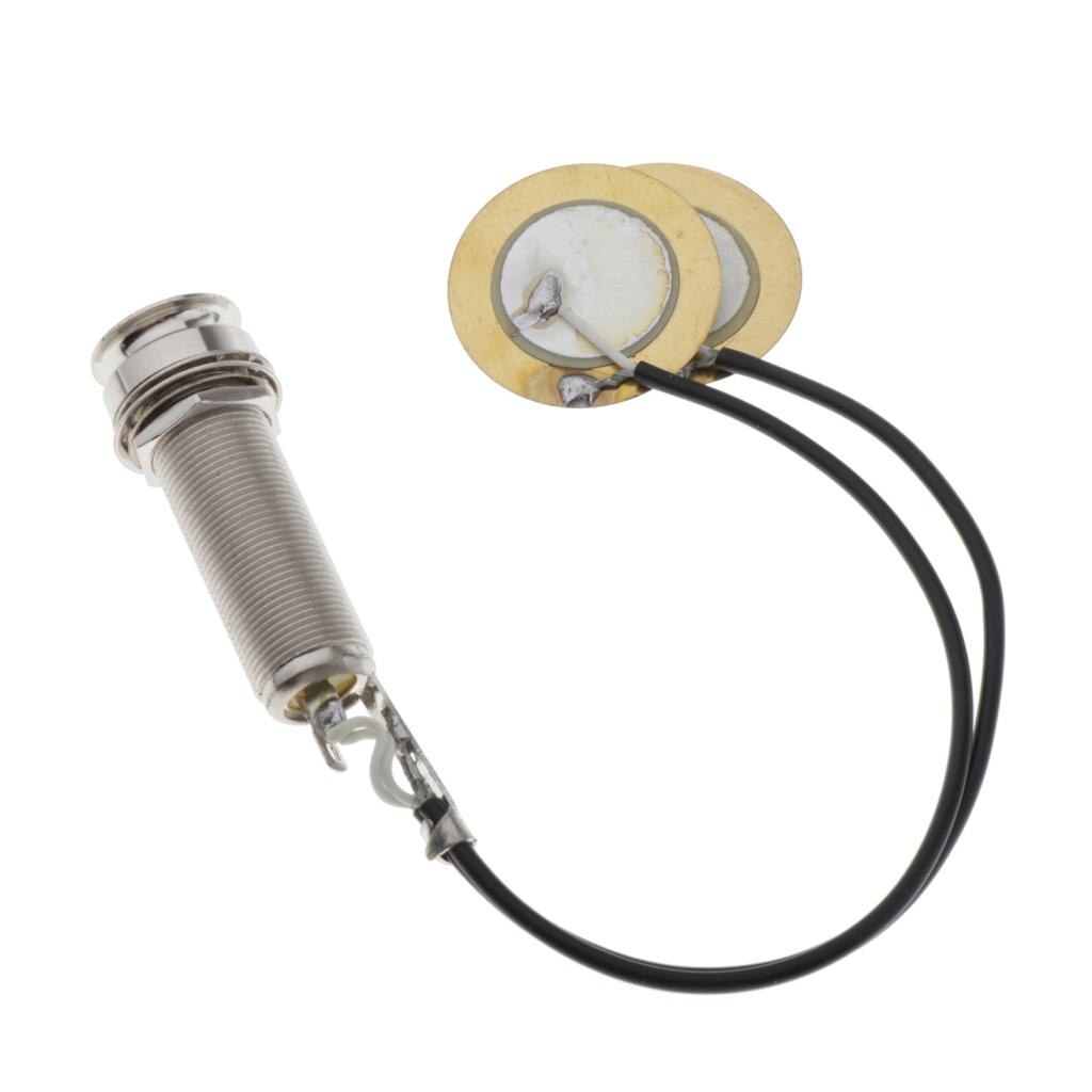 Micrófono piezoeléctrico de 6,35mm Transductor de pastilla para guitarra acústica