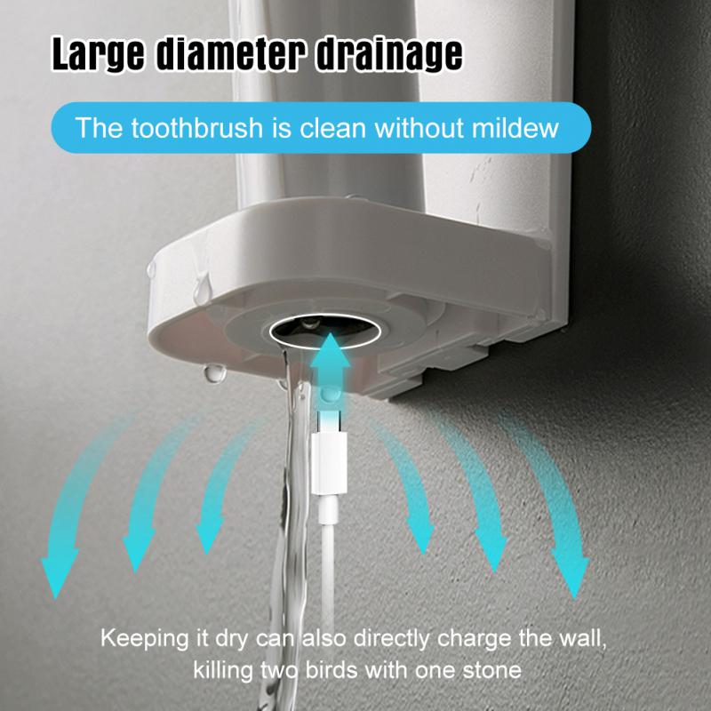 Bathroom Electric Toothbrush Holder Bath Wall-Mounted Toothbrush Stand organizer Rack Hanger Toothbrush Bathroom Accessories