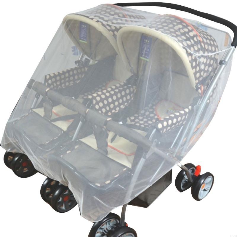 mosquito carrinho L5bb para carseat bassinet anti-bug malha capa malha dupla respirável redes solar-prova: CINZA