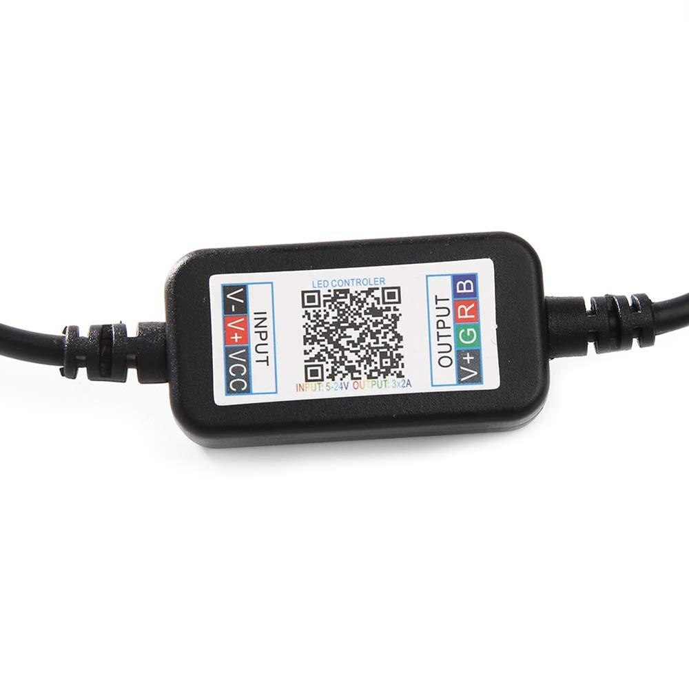 24V DC 12V RGB Led controlador APP Bluetooth 4,0 RGB controlador de música para tira de luz Led 5050 4 pin Mini controlador RGB 5V 24V