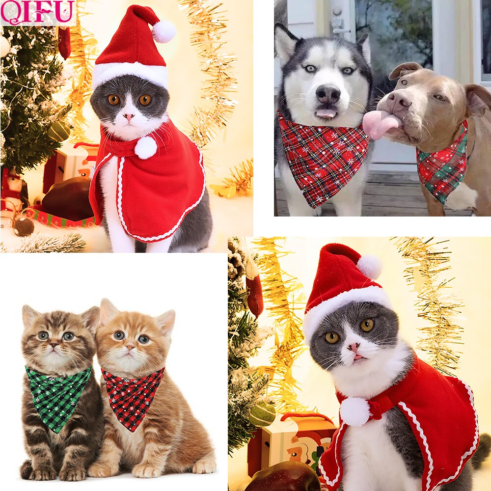 Jule kæledyr indretning jule kattetøj til katte år hvalpe outfit kæledyr kat tøj til chihuahua vinter kæledyr tøj hund