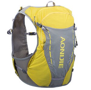 AONIJIE-mochila de hidratación para hombre y mujer, chaleco Ultra de 10L, matraz de agua suave para senderismo, correr, Maratón, tamaño SM M/L/XL, C9103: ML Yellow Bag