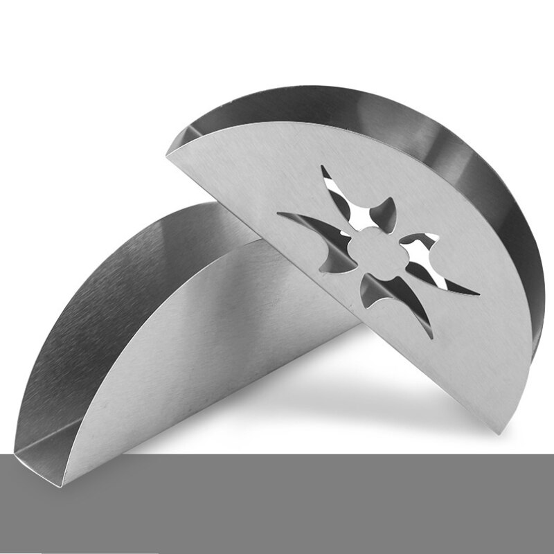 Stainless Steel Napkin Holder Fan Shaped Napkin Clip Napkin Rack Box Serviette Holder Organizer Tissue Dispenser Storage Case