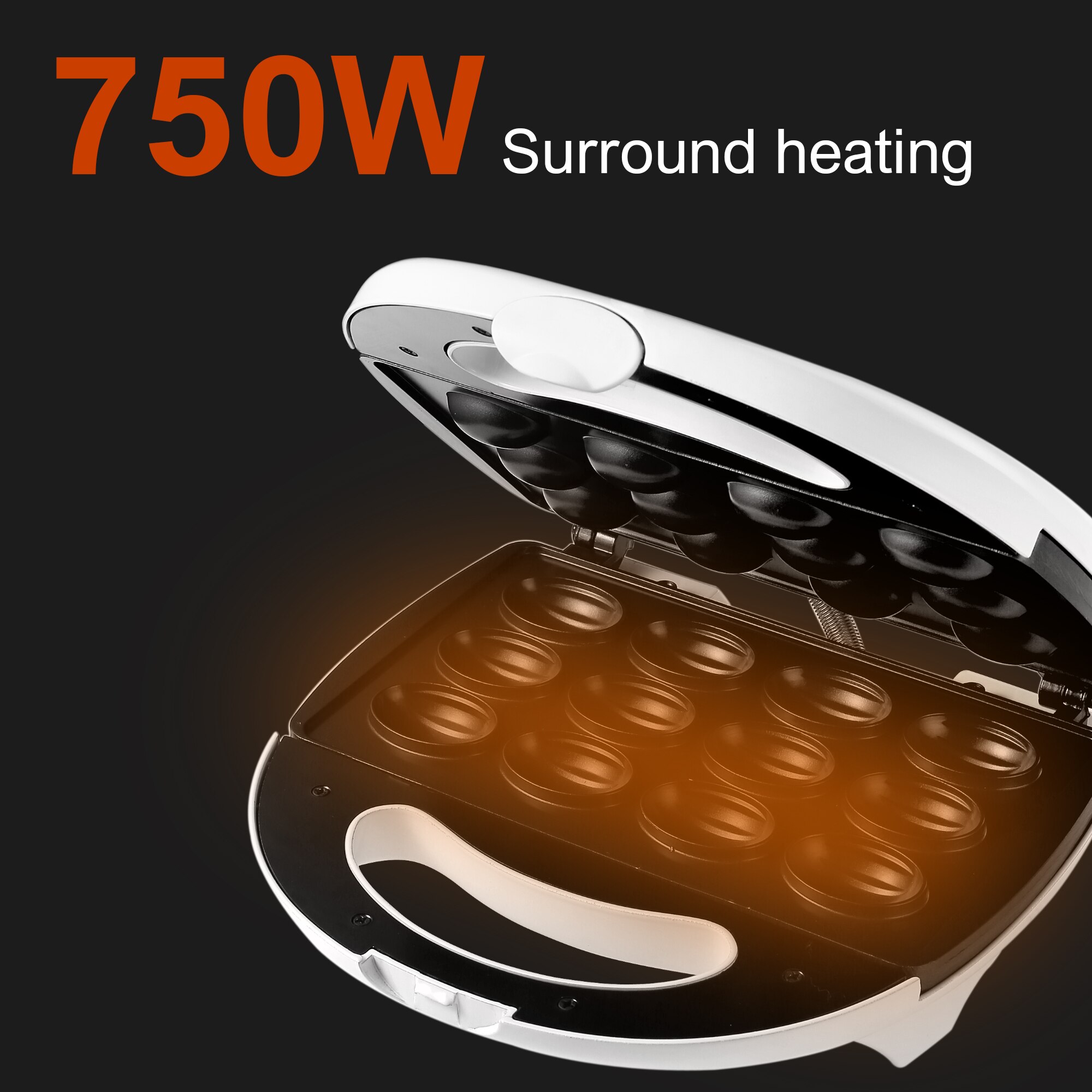 Electric Walnut Cake Maker Waffle Automatic 12 Holes Nuts Cake Maker Cooking Appliances Breakfast Non-stick Cook Plates Sonifer