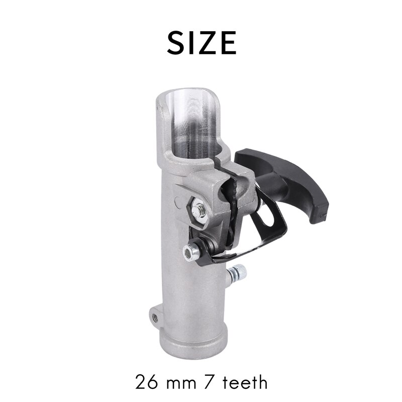 26Mm 7-Tooth Multi-Function Lawn Mower Brush Cutter High Branch Chainsaw Hoe Branch Hedge Trimmer Accessories Quick Connector Re