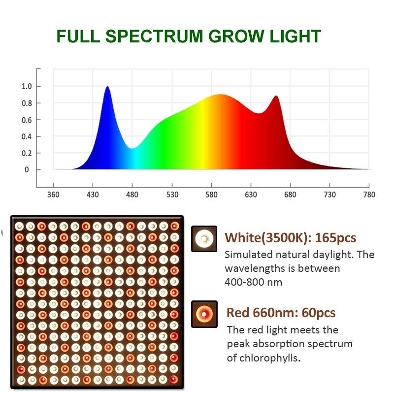 Indoor LED 3500K Grow Light 1000W Volledige Spectrum Phyto Lamp Led Grow Tent Lamp Voor Planten Teelt Medische plant Zaden Bloemen