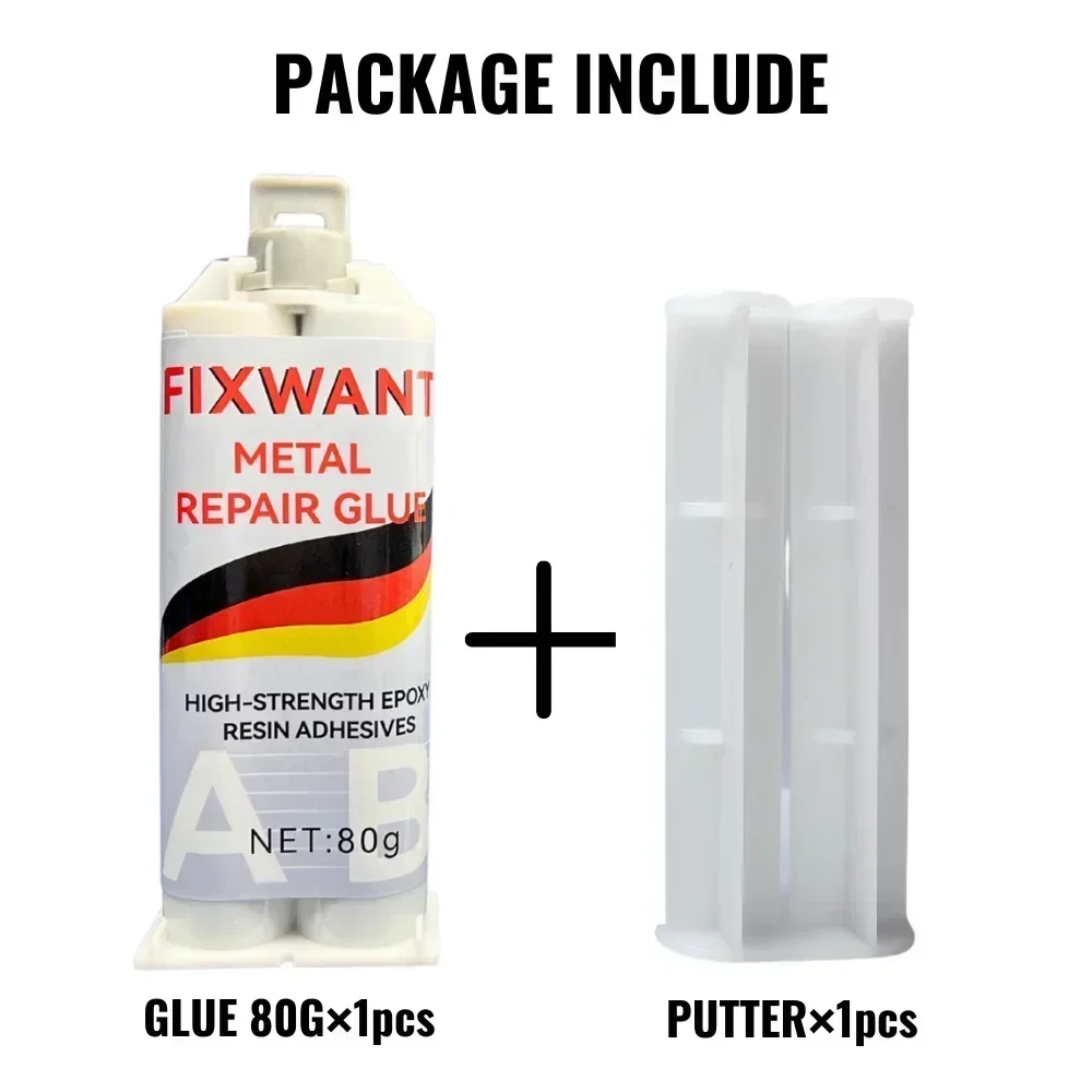 Pegamento metálico fuerte instantáneo para unión mutua de metal, aleación de aluminio y cobre, adhesivo de hierro de aleación de zinc 180 ℃ Resistente a la temperatura: other
