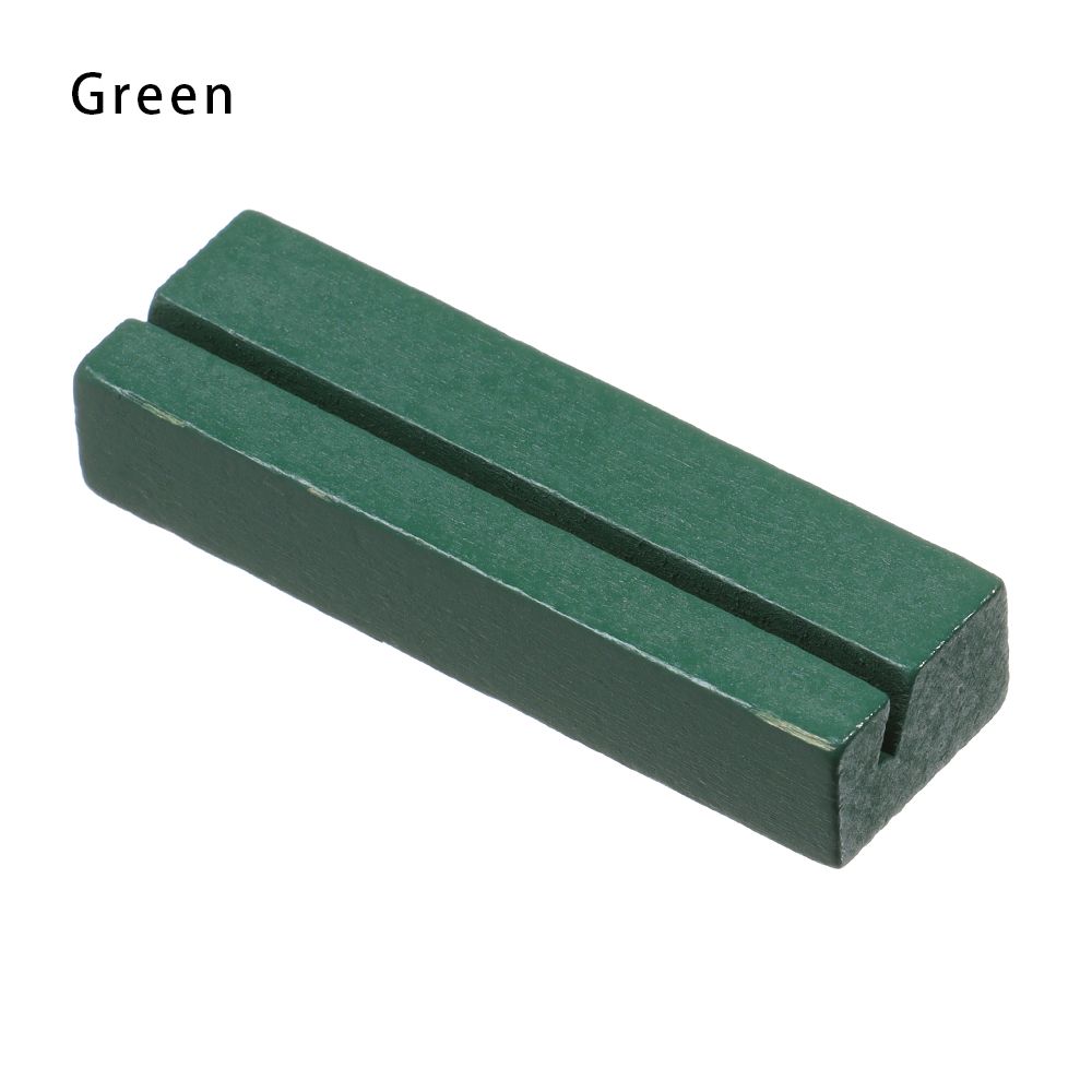 Romantic Wood Table Numbers Holder Place Card Clamps Stand Photos Clips Paper Clamp Picture Cards Display Stand Desktop Decor: Green