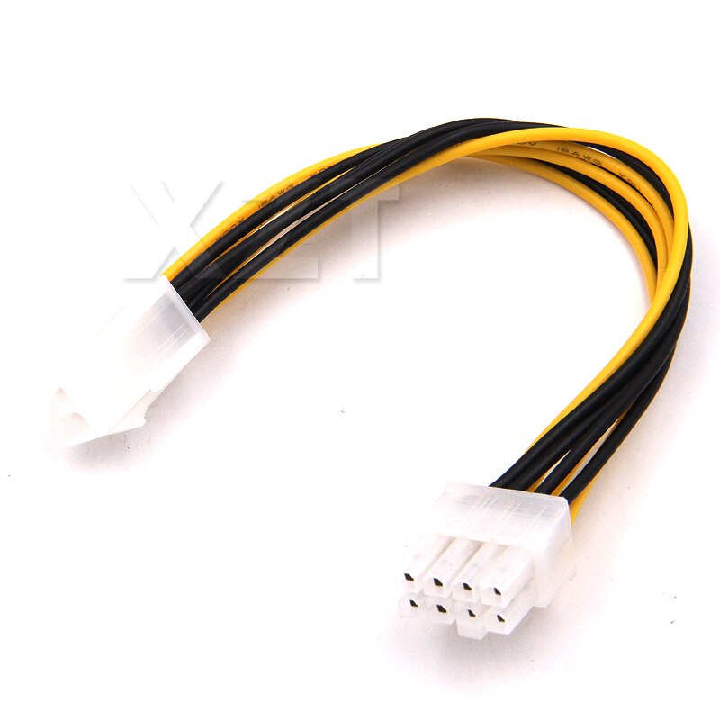 4 Pin Male naar 8 Pin CPU Voeding Adapter Converter ATX Kabel 12V