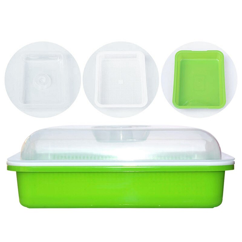 Frøspir brett bpa gratis pp soilless bønne spir dyrker frøplanter spir brett spir sett med lokk til hage hjemme bruk