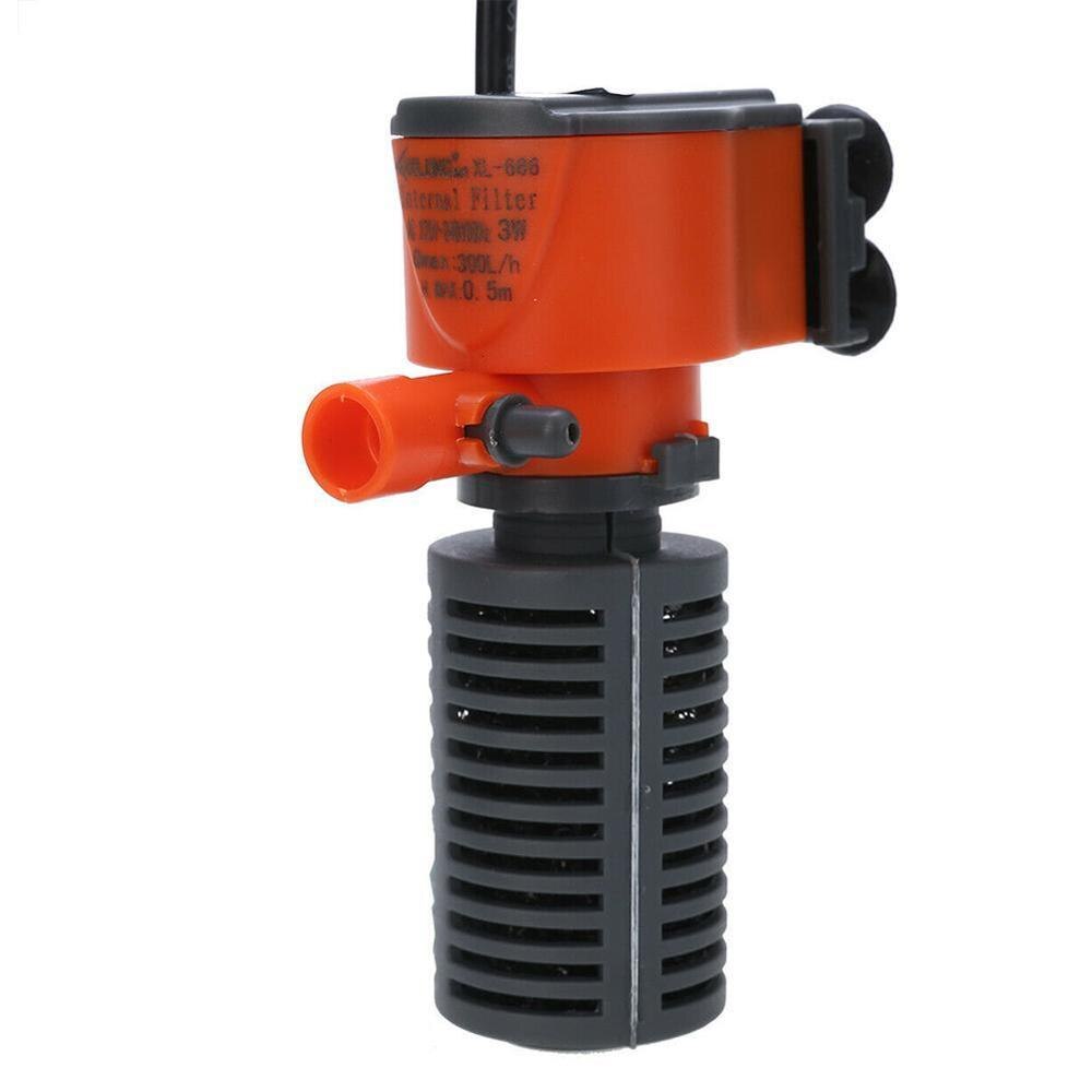 3 en 1 fonction Mini pompe pour filtre d'aquarium, 3W filtre filtrage pompe à débit faible bruit d'air pour l'augmentation de la pompe à éponge, eau H6E5