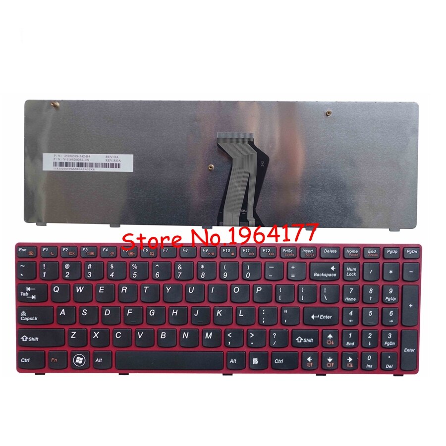Teclado Inglés Americano para Lenovo G580 Z580 G580A V580A Z580A G580AH G580AM G580G G585 G585A G585AR B580 G590,
