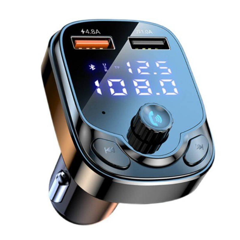Bluetooth 5.0 Wireless FM Sender 4,8 A Dual USB Autoradio Modulator MP3 Player Freisprecheinrichtung Schnellladeadapter für Auto: Default Title