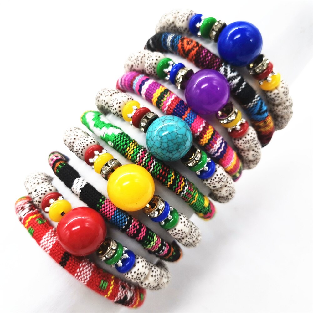 10 Stks/sets Mode Daisy Bloem Etnische Trendy Kleurrijke Bohemian Armband Weave Wrap Armbanden Voor Vrouwen Sieraden Meisje: Style 4