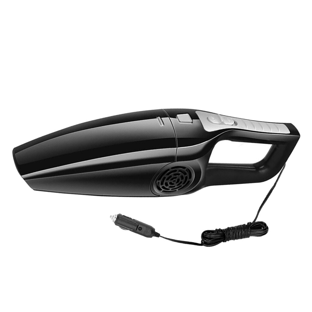 Vacuum Cleaner 5m Cord Car 12V Mini Hand Held Wet Dry Small Auto Cleaning: Black